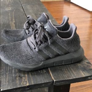All black adidas size 7 youth
